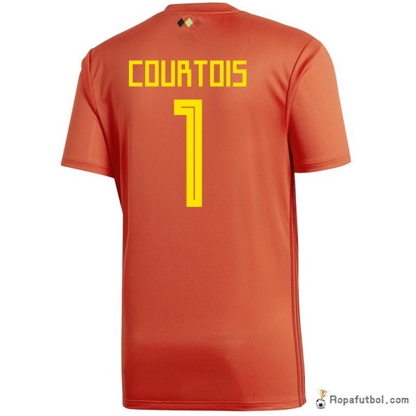 Camiseta Belgica Replica Primera Ropa Courtois 2018 Rojo